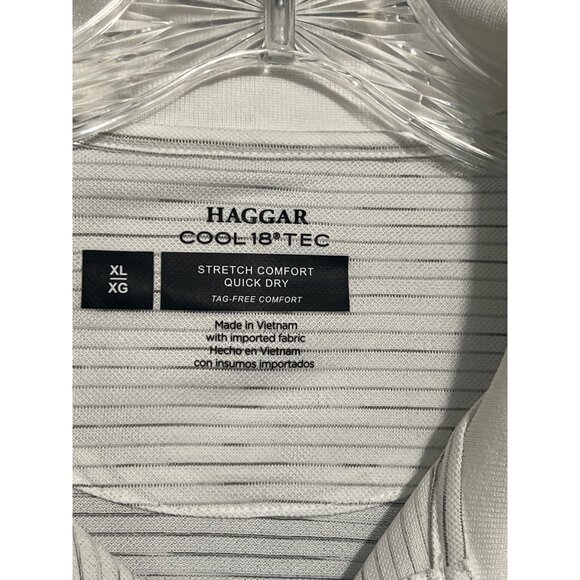 3 Haggar Cool 18 Tec Mens Polo Shirts Bundle XL Quick Dry Stretch Comfort - Picture 6 of 10